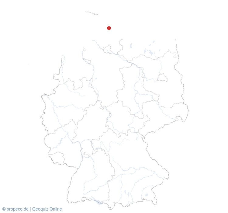 Киль auf der Karte vom GEOQUIZ eingezeichnet