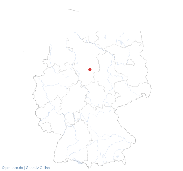 Salzgitter auf der Karte vom GEOQUIZ eingezeichnet