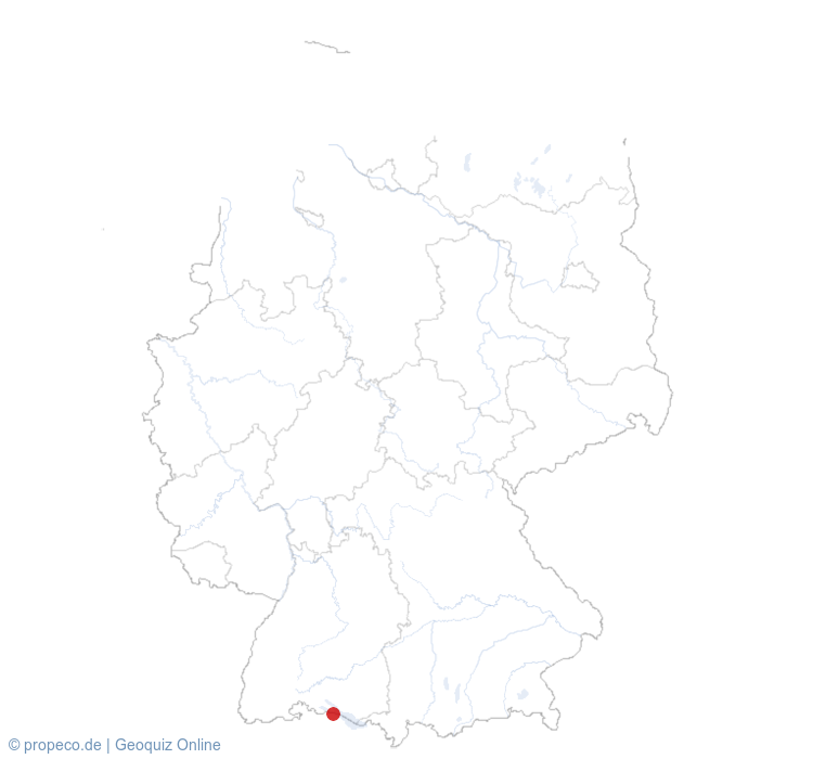 Costanza auf der Karte vom GEOQUIZ eingezeichnet