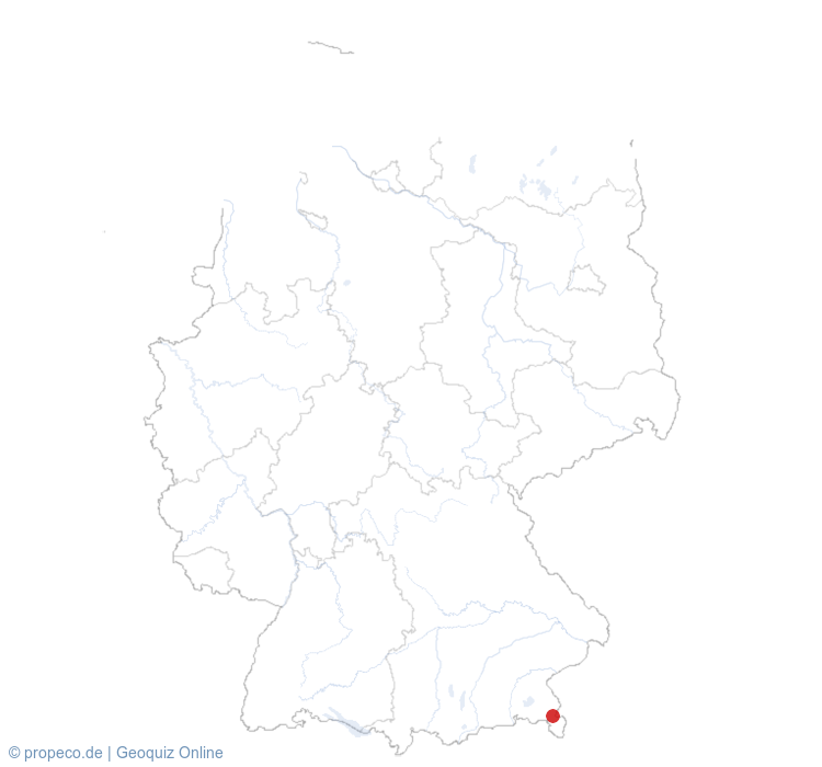 Bad Reichenhall auf der Karte vom GEOQUIZ eingezeichnet