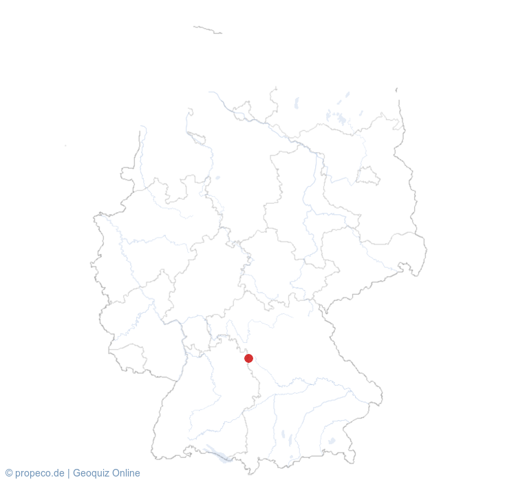 Rothenburg ob der Tauber auf der Karte vom GEOQUIZ eingezeichnet