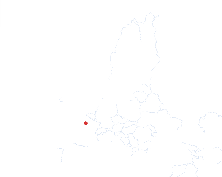 Париж auf der Karte vom GEOQUIZ eingezeichnet