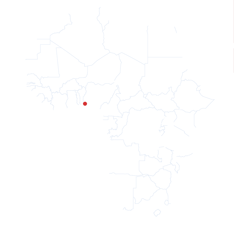 Lagos auf der Karte vom GEOQUIZ eingezeichnet