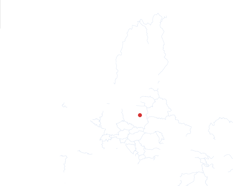 Varsovie auf der Karte vom GEOQUIZ eingezeichnet