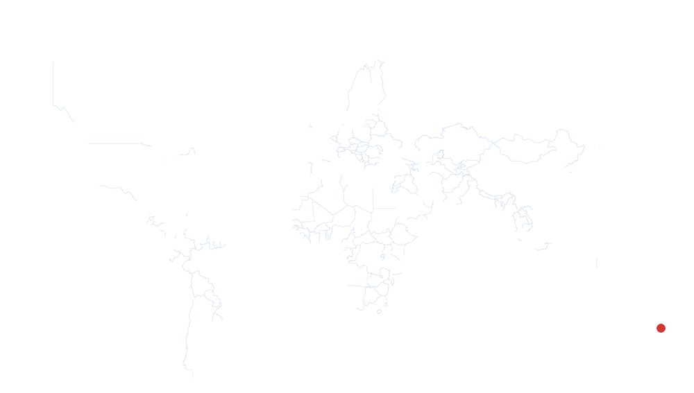 Auckland auf der Karte vom GEOQUIZ eingezeichnet
