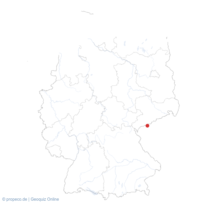 Fichtelberg auf der Karte vom GEOQUIZ eingezeichnet