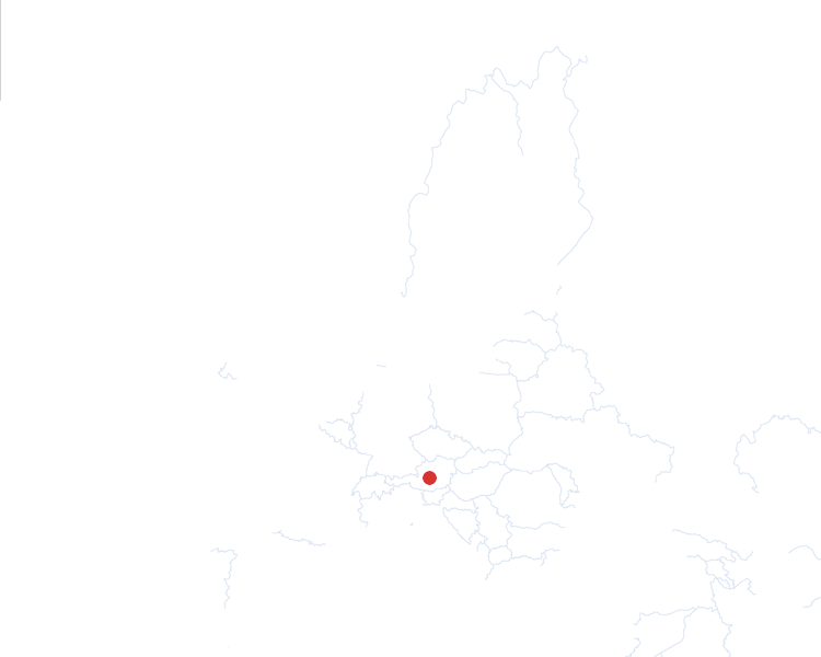 Österreich auf der Karte vom GEOQUIZ eingezeichnet