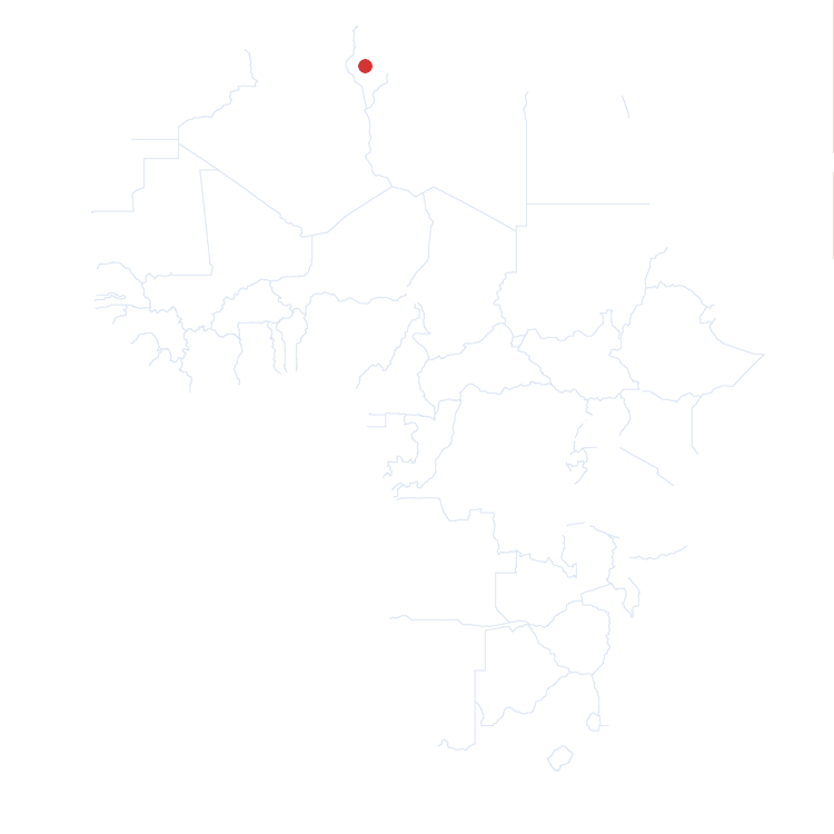 Tunisia auf der Karte vom GEOQUIZ eingezeichnet